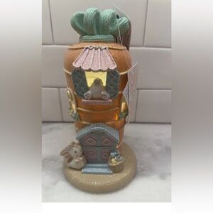 RARE Hoppers Lane Carrot Glitter LED Gingerbread House Easter Spring NWT